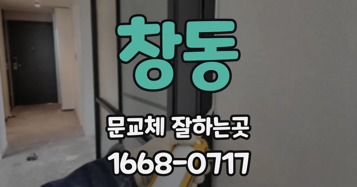 창동 문교체 잘하는곳