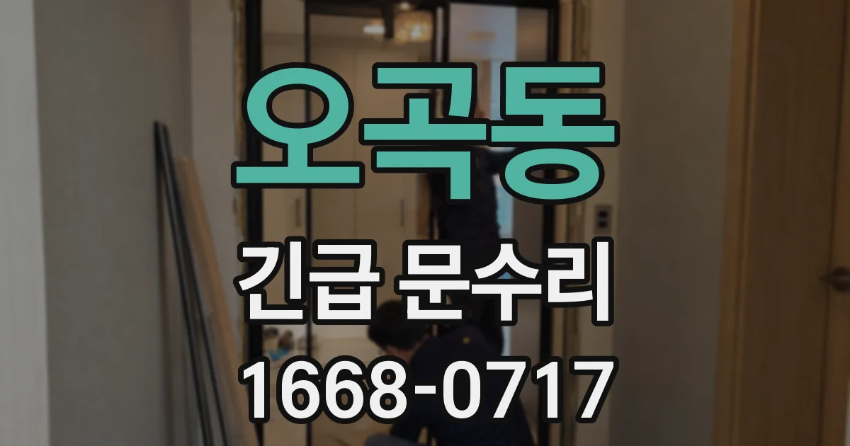 오곡동 긴급 문수리