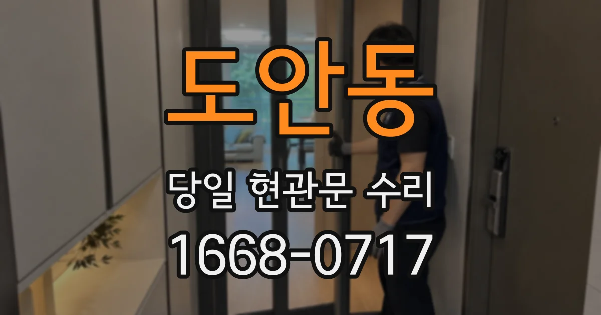 도안동 당일 현관문 수리