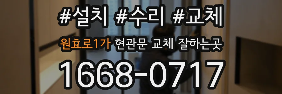 원효로1가 현관문 교체 잘하는곳