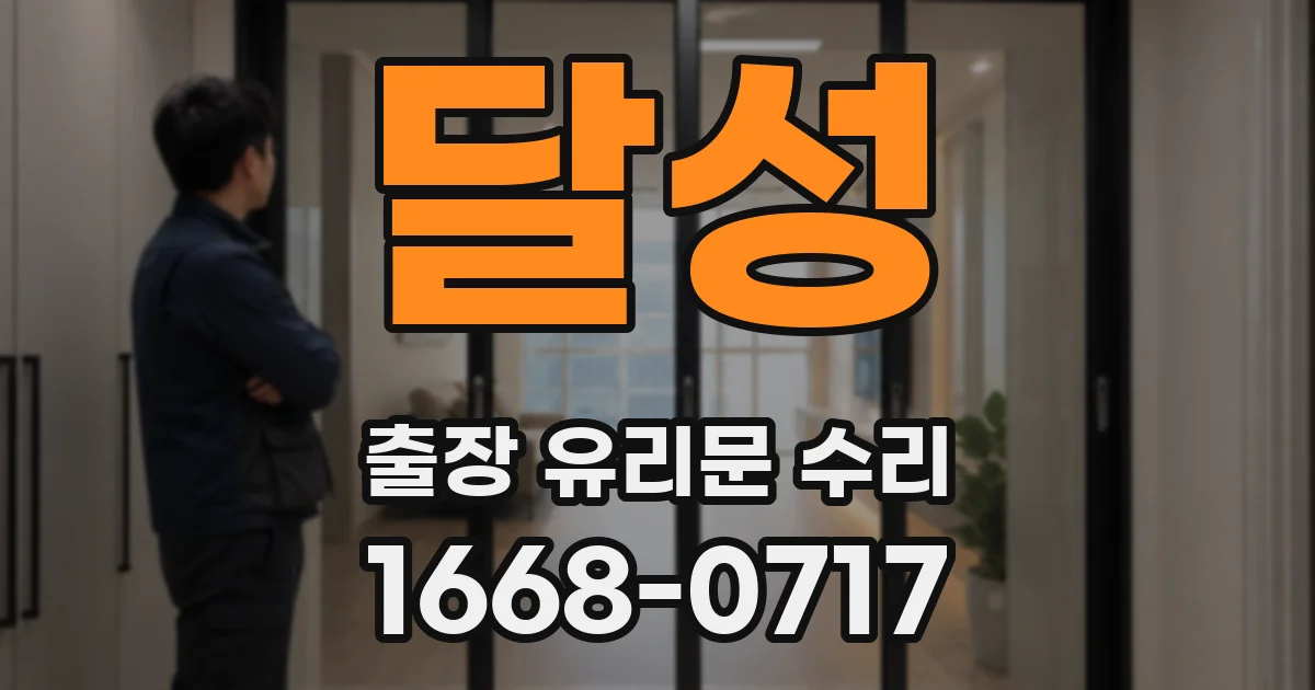 달성 출장 유리문 수리