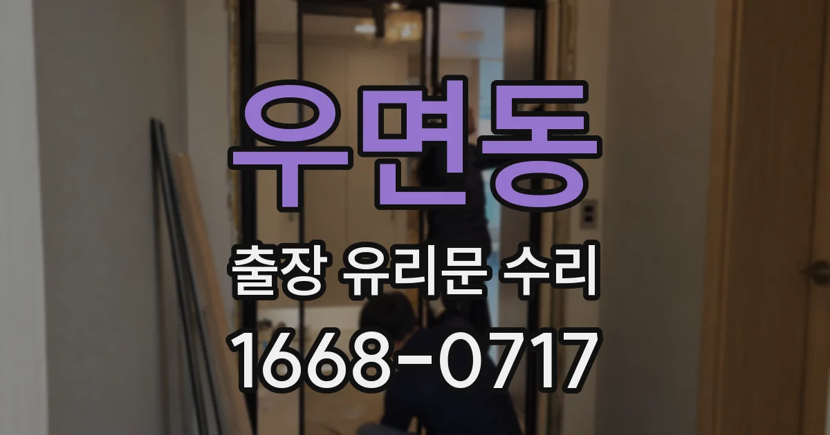 우면동 출장 유리문 수리