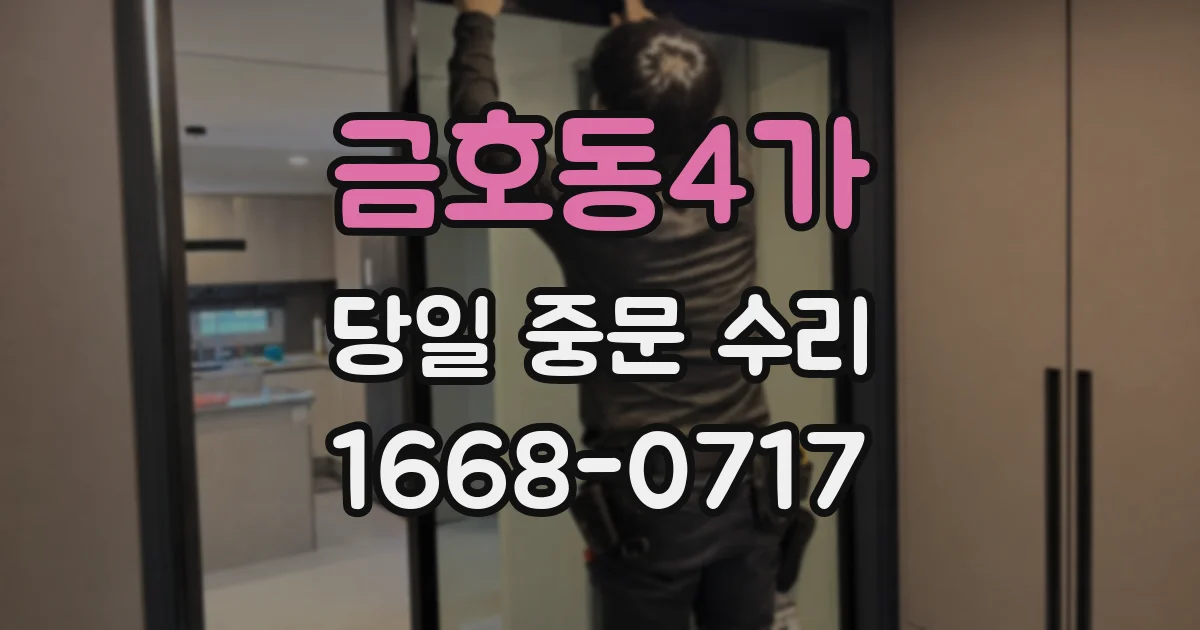 금호동4가 당일 중문 수리