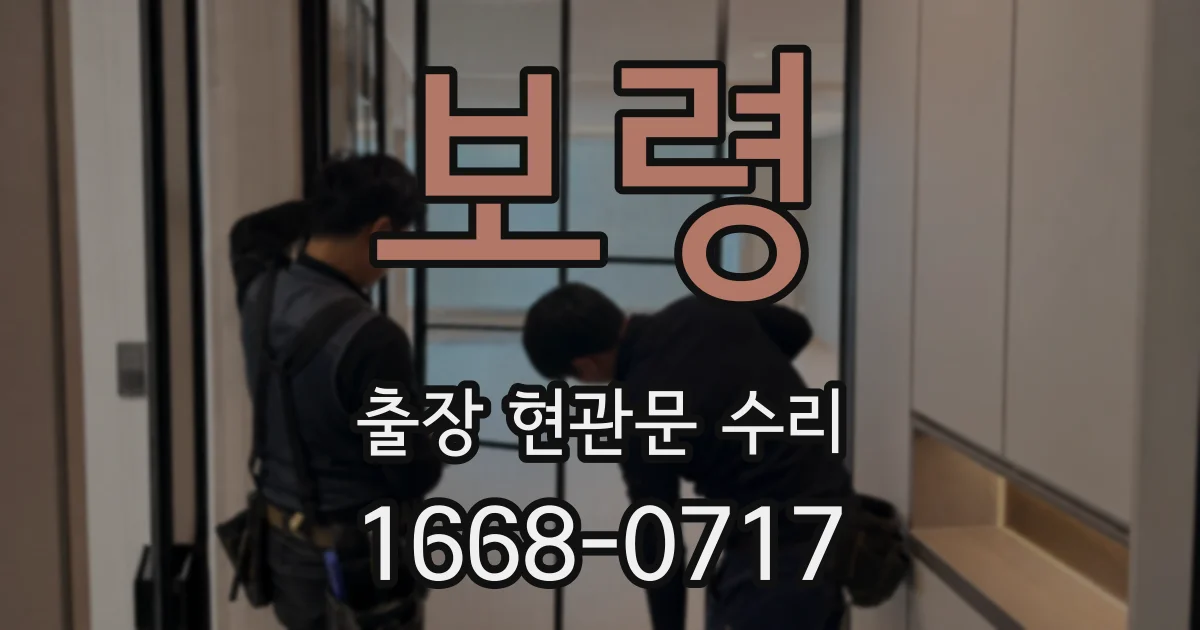 보령 출장 현관문 수리