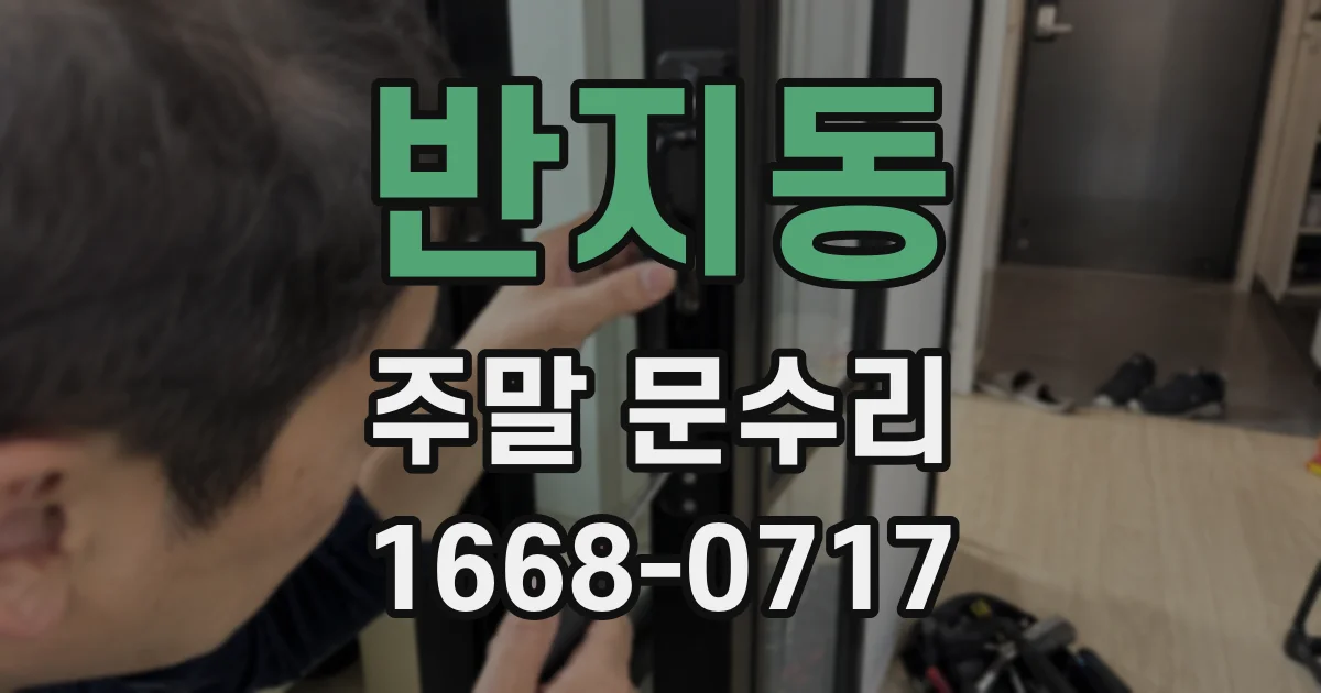 반지동 주말 문수리