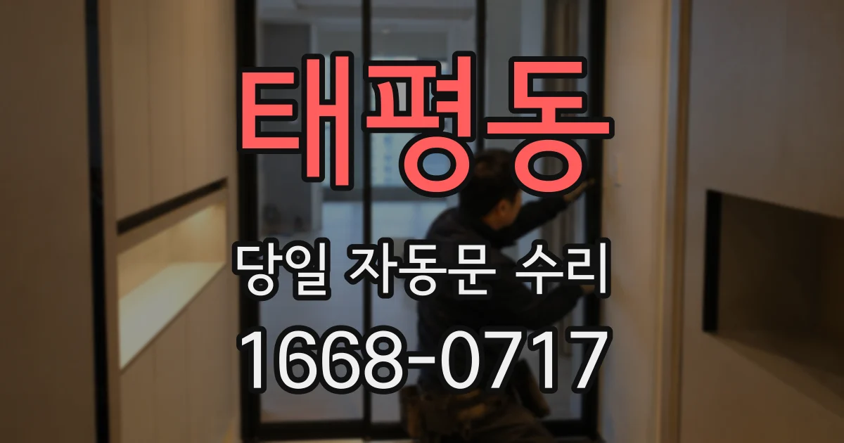 태평동 당일 자동문 수리