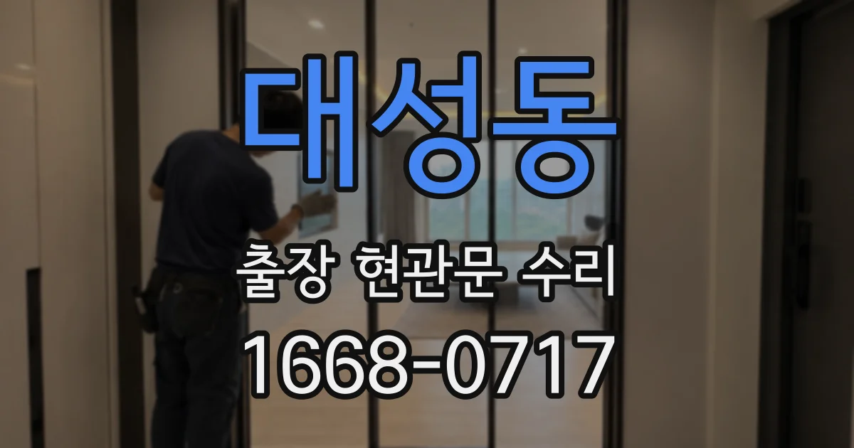 대성동 출장 현관문 수리