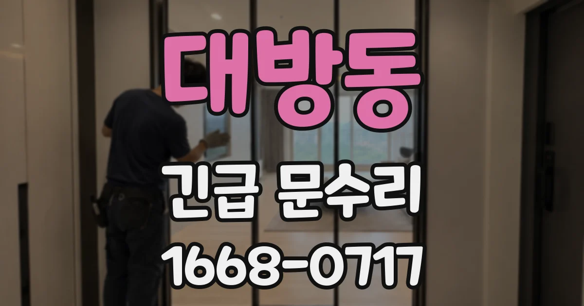 대방동 긴급 문수리
