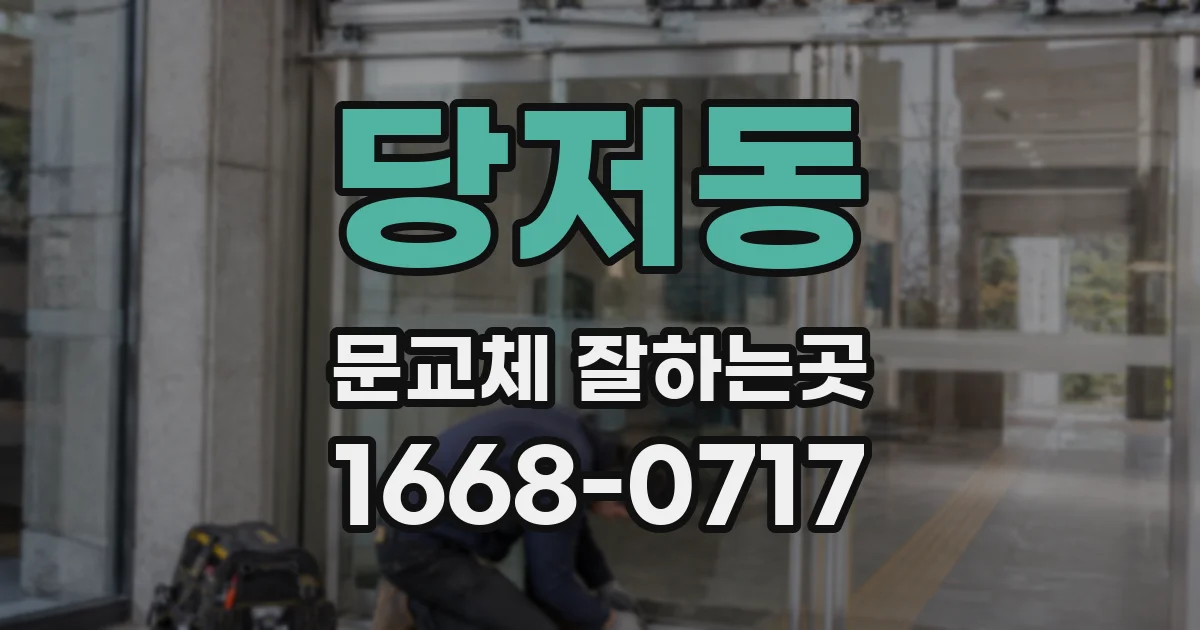 당저동 문교체 잘하는곳