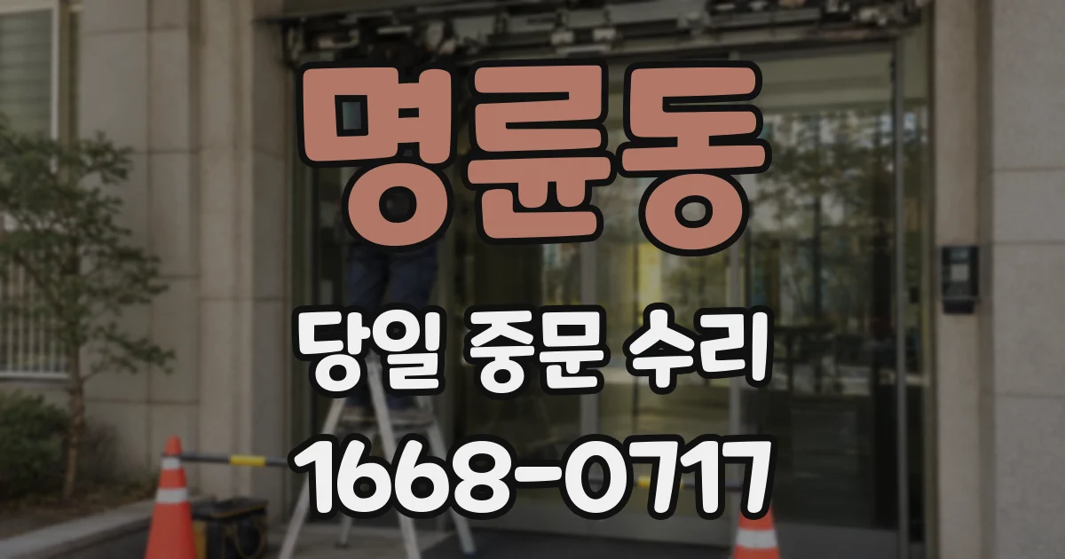 명륜동 당일 중문 수리