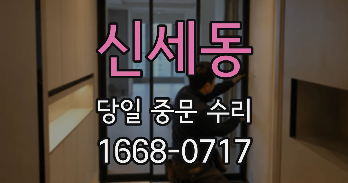 신세동 당일 중문 수리
