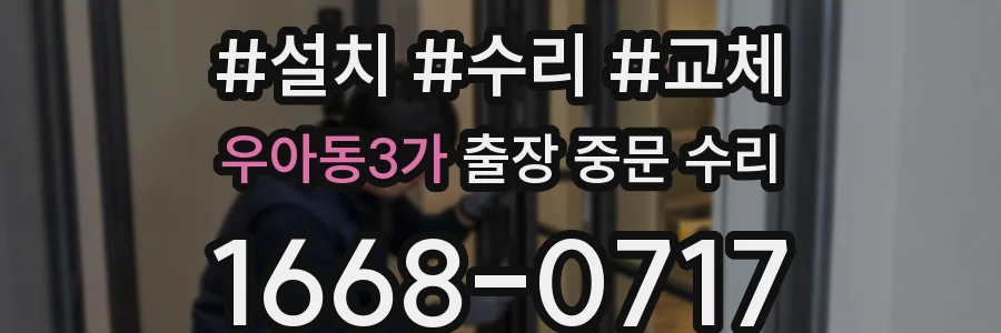 우아동3가 출장 중문 수리