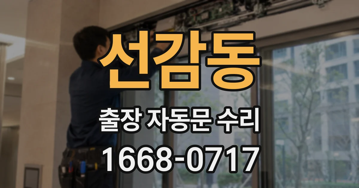 선감동 출장 자동문 수리