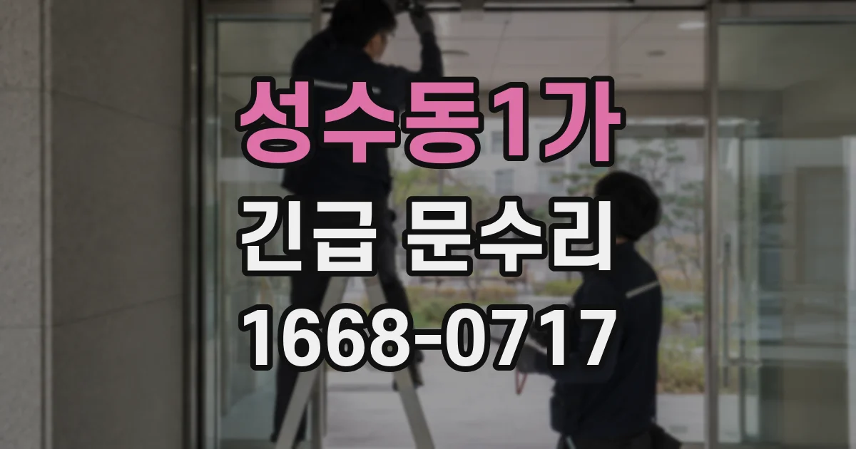 성수동1가 긴급 문수리
