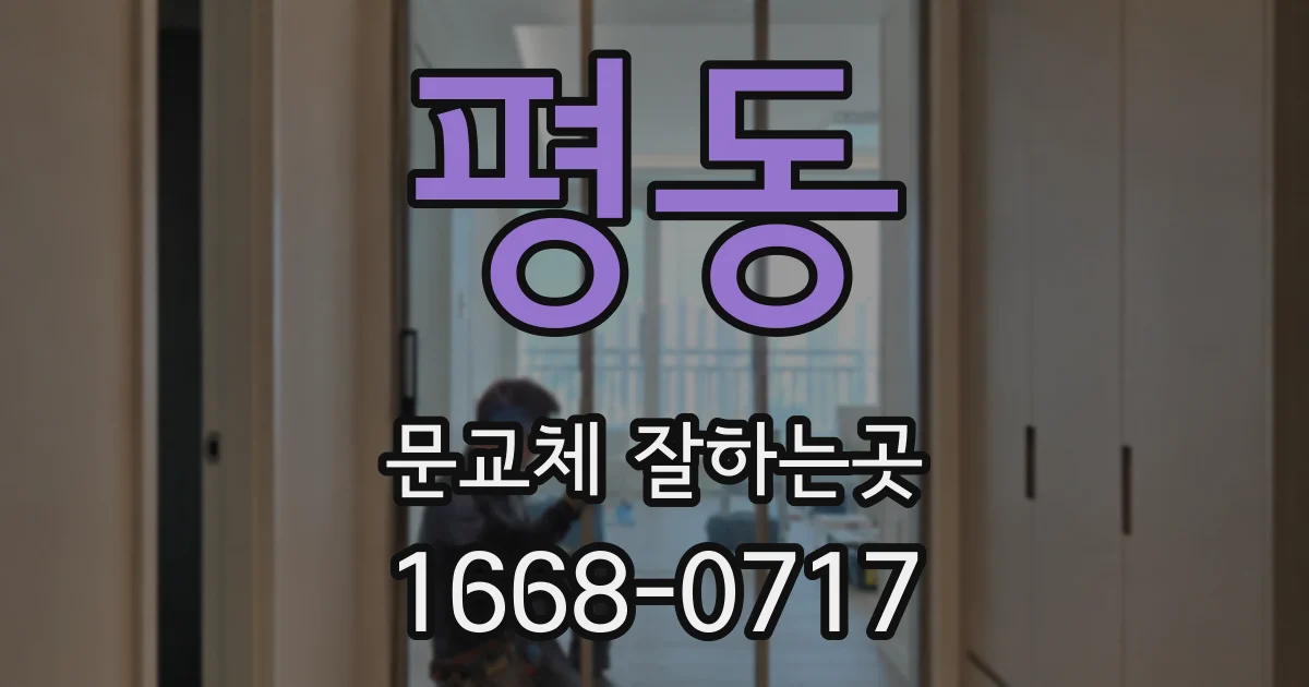 평동 문교체 잘하는곳
