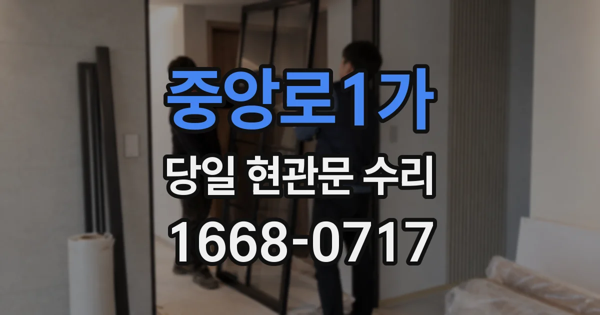 중앙로1가 당일 현관문 수리