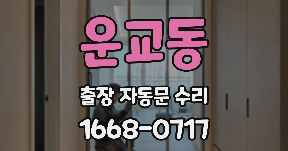 운교동 출장 자동문 수리