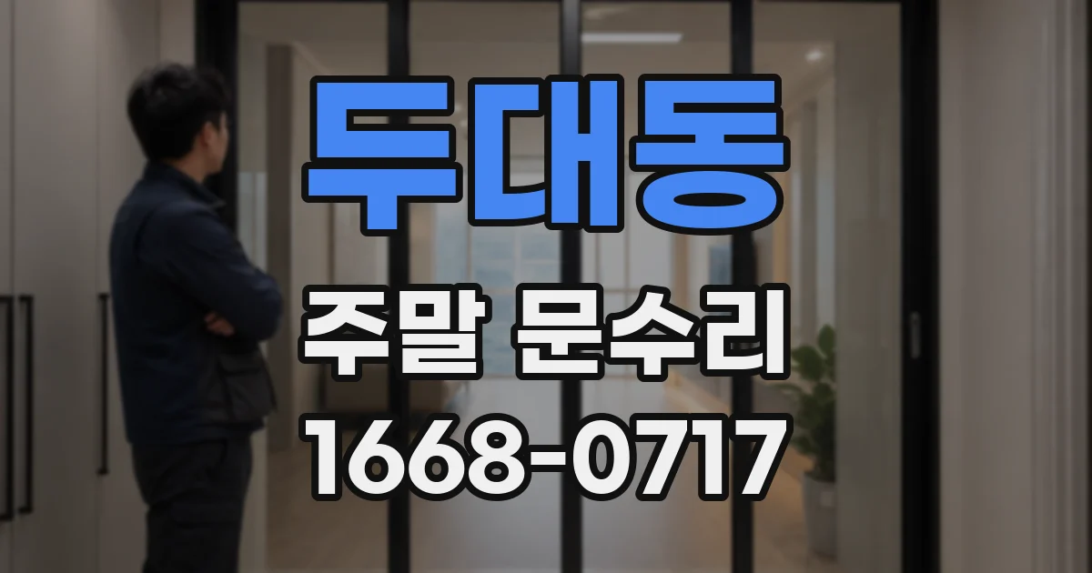 두대동 주말 문수리