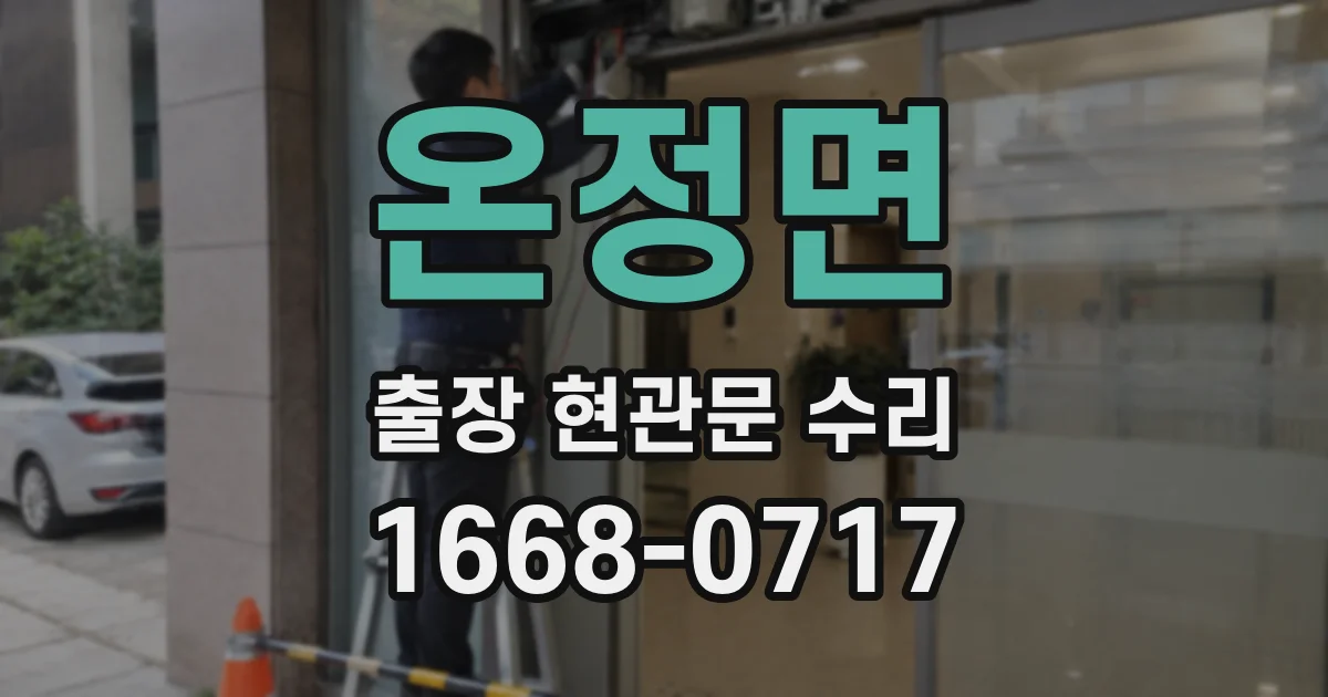 온정면 출장 현관문 수리