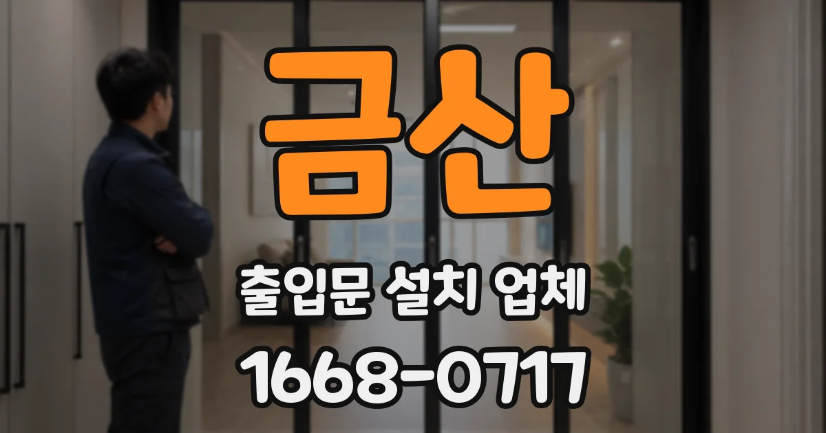 금산 출입문 설치 업체