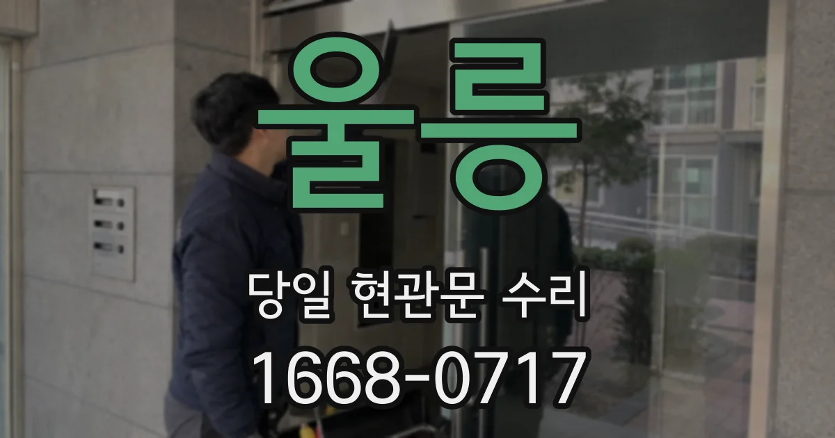 울릉 당일 현관문 수리