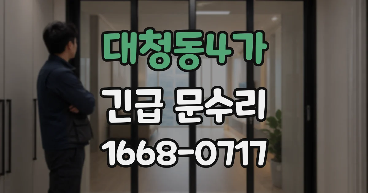 대청동4가 긴급 문수리