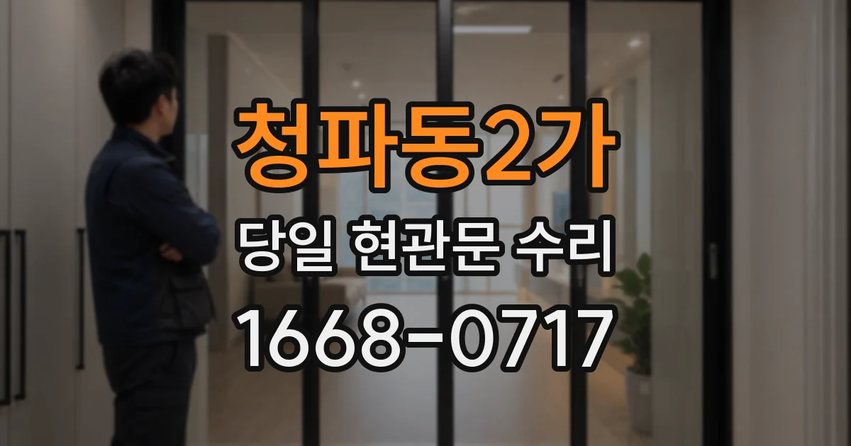 청파동2가 당일 현관문 수리