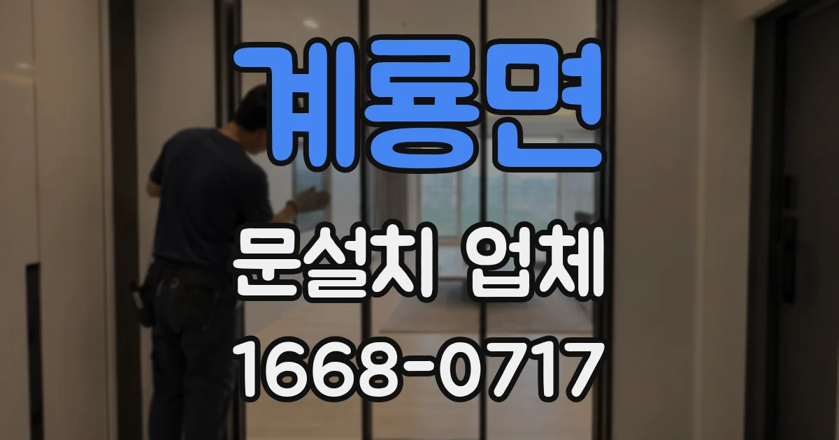 계룡면 문설치 업체