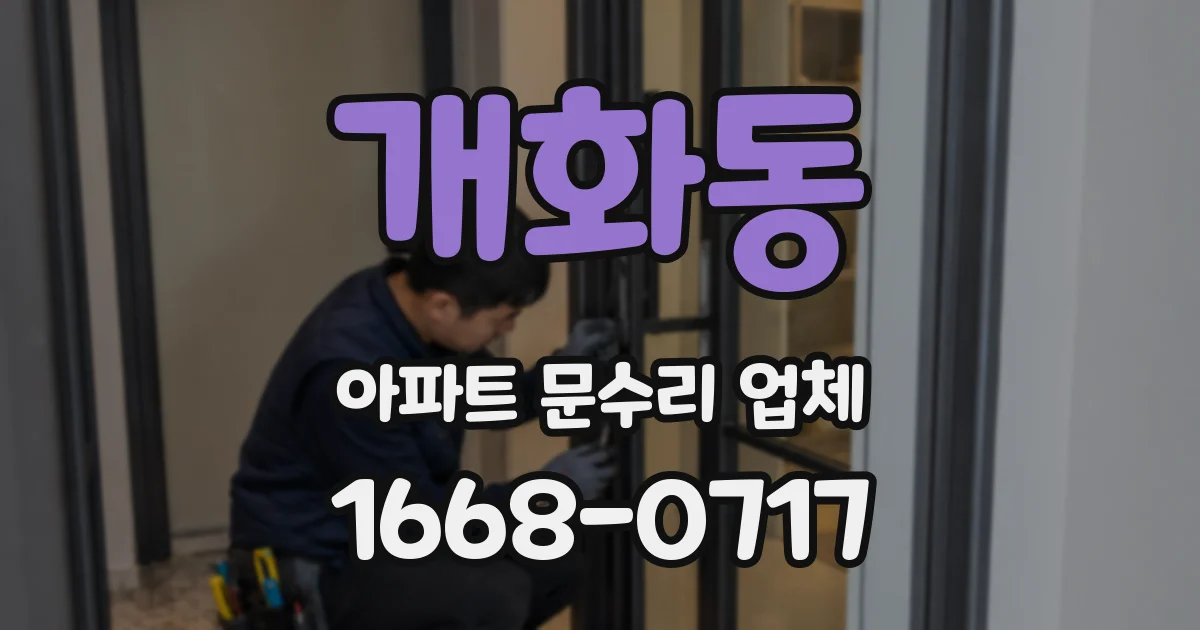 개화동 아파트 문수리 업체