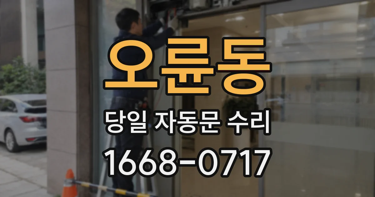 오륜동 당일 자동문 수리