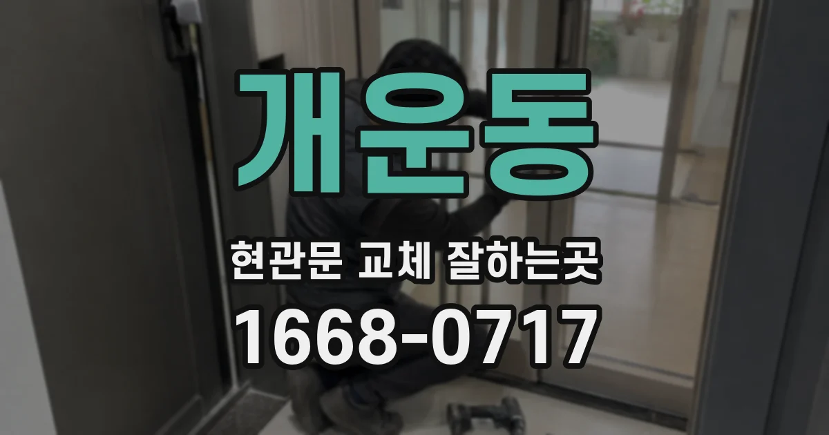 개운동 현관문 교체 잘하는곳