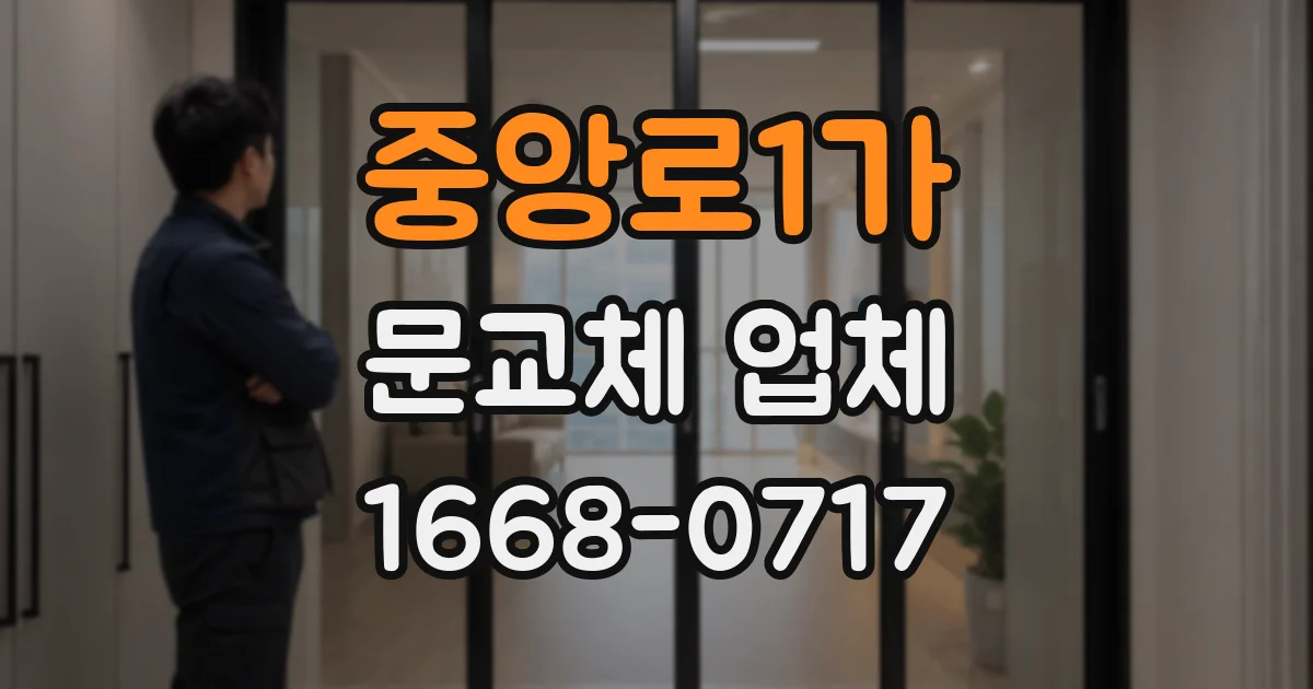 중앙로1가 문교체 업체
