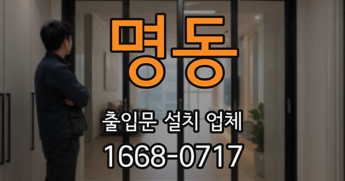 명동 출입문 설치 업체