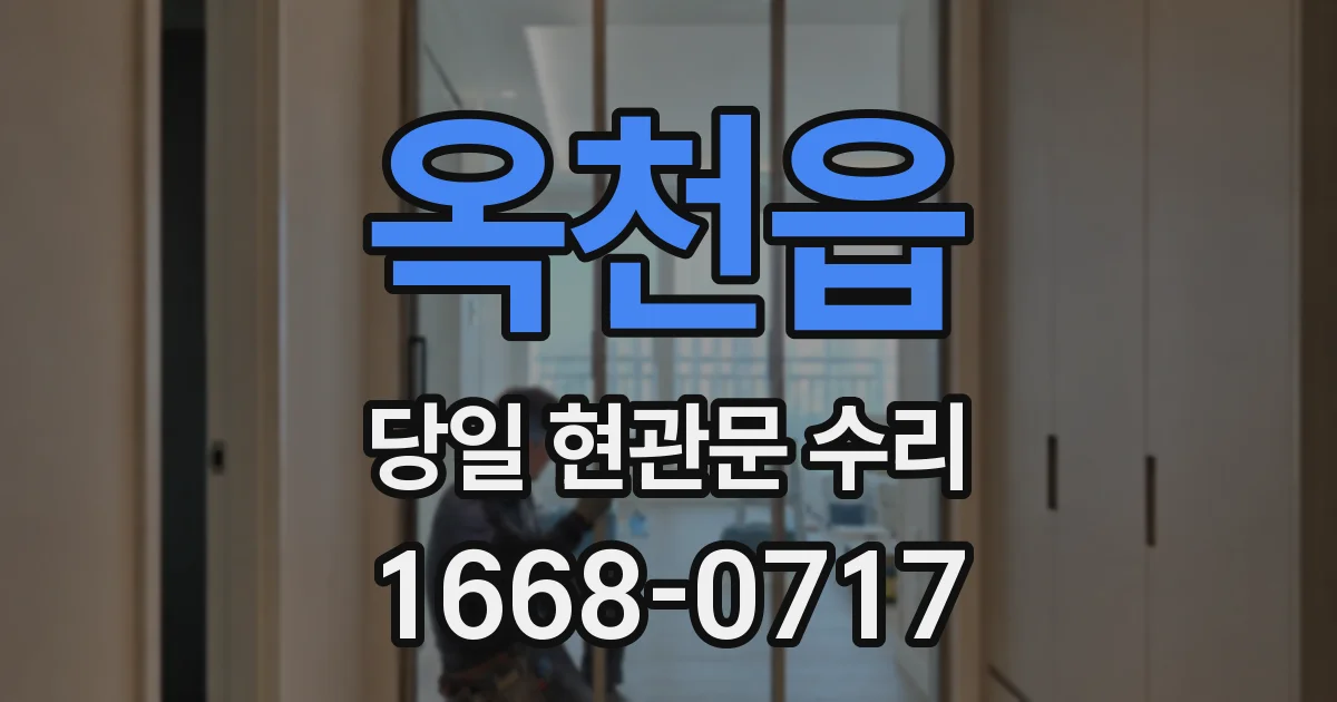 옥천읍 당일 현관문 수리