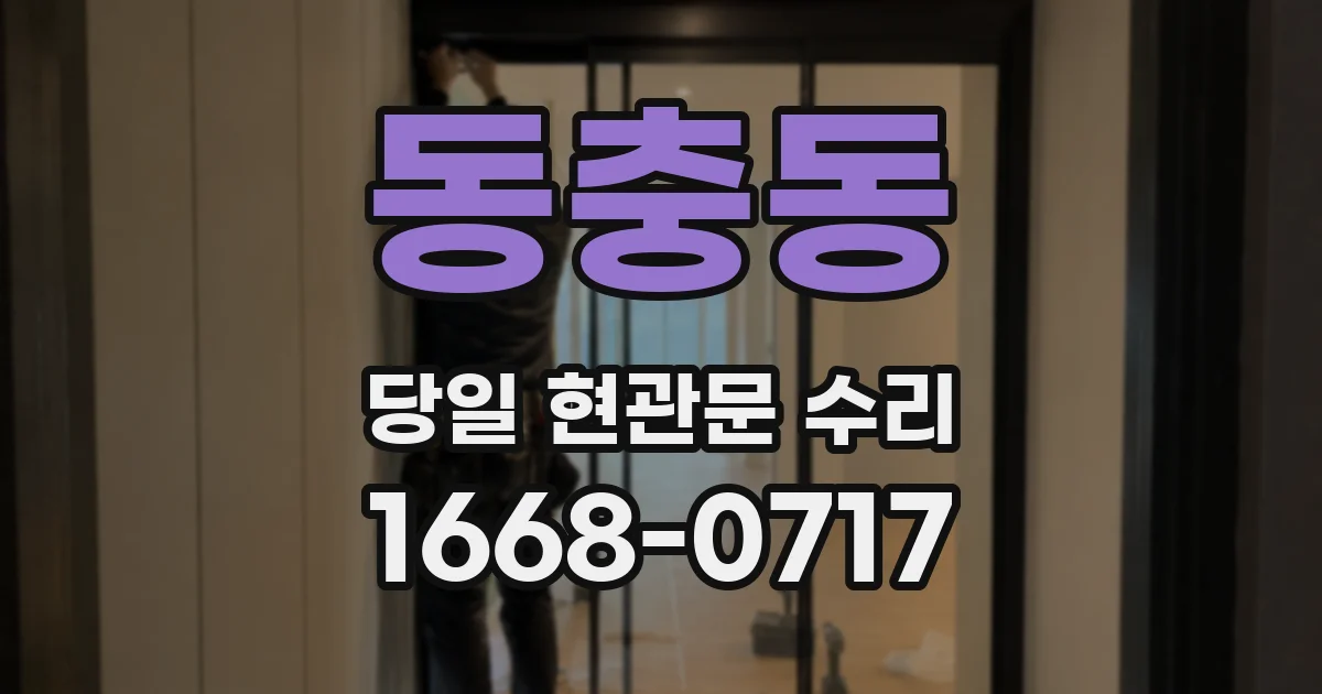 동충동 당일 현관문 수리