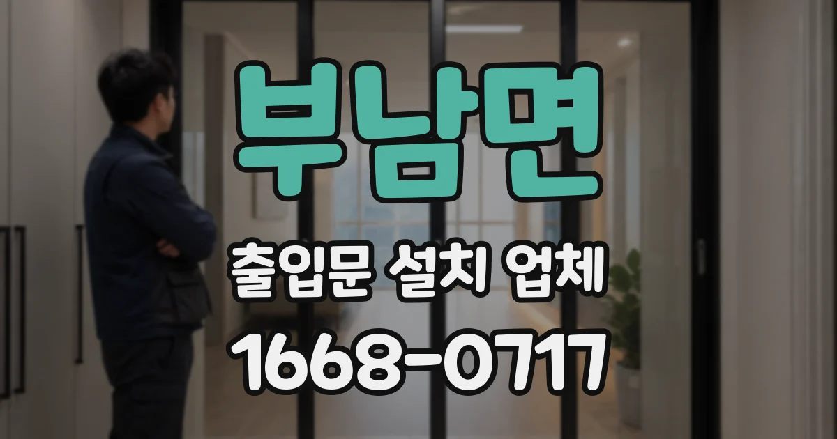 부남면 출입문 설치 업체