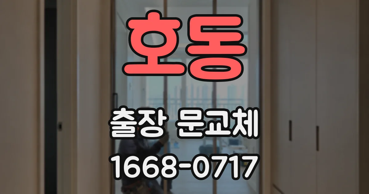 호동 출장 문교체