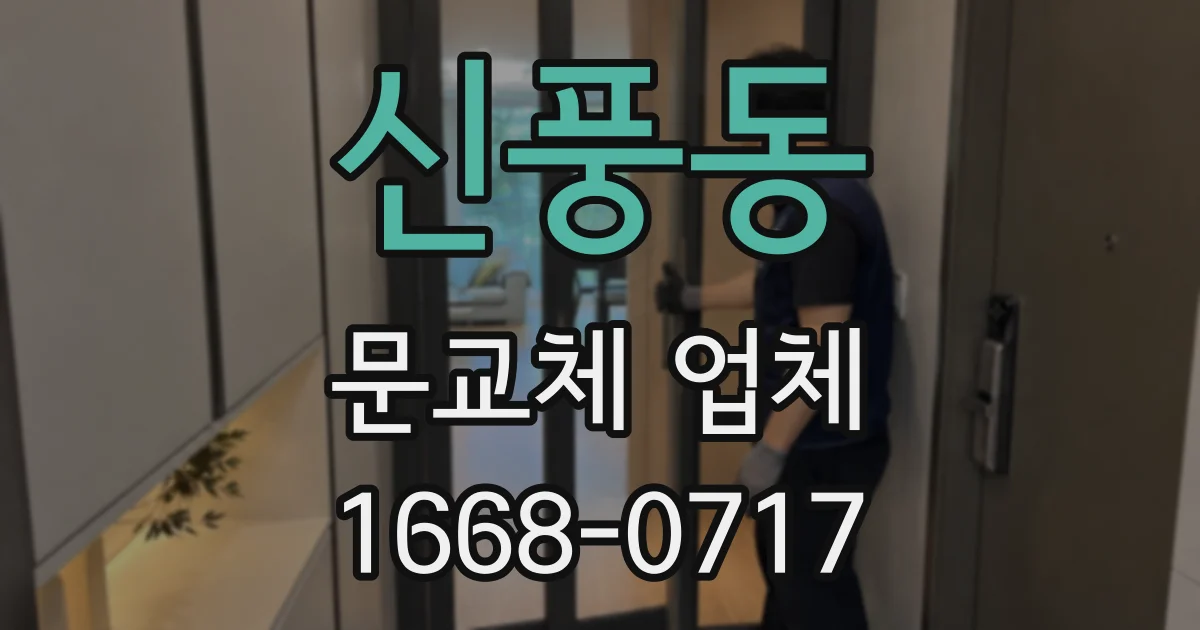 신풍동 문교체 업체