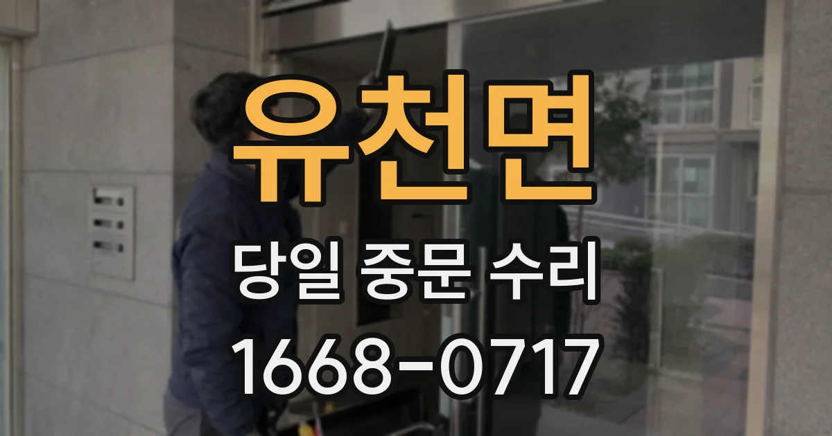 유천면 당일 중문 수리