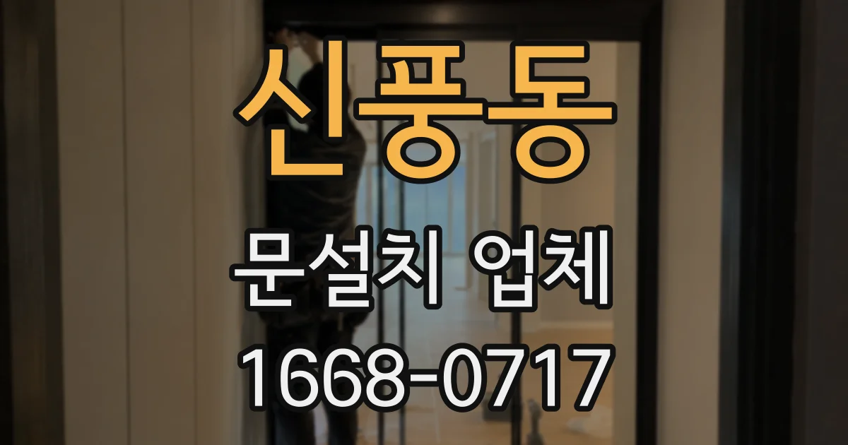 신풍동 문설치 업체