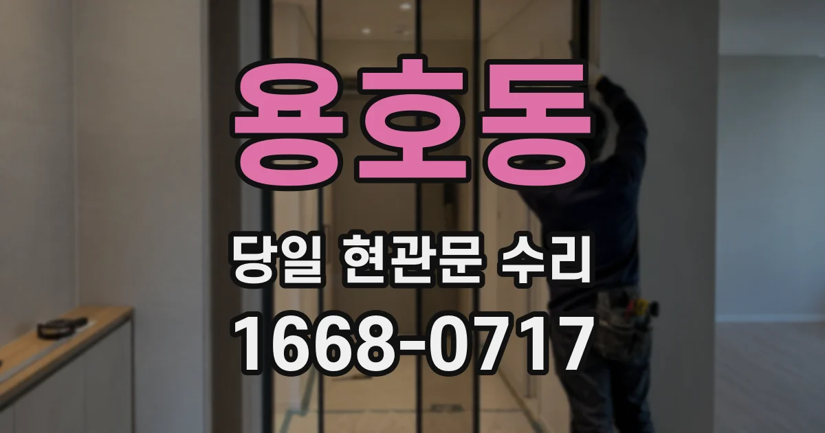 용호동 당일 현관문 수리