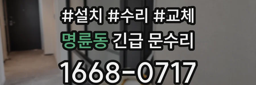 명륜동 긴급 문수리