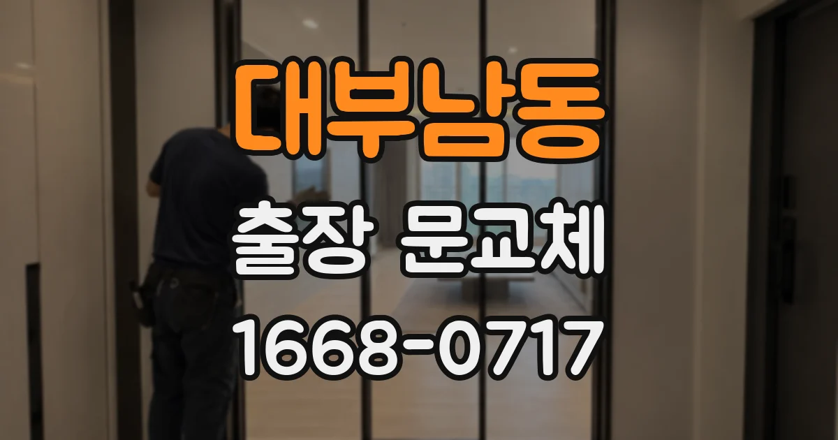 대부남동 출장 문교체
