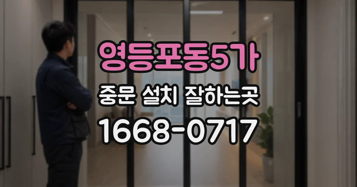 영등포동5가 중문 설치 잘하는곳