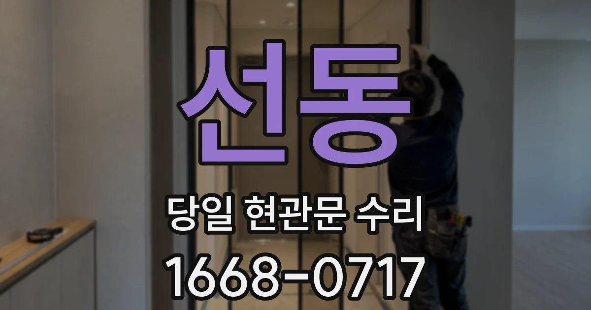 선동 당일 현관문 수리