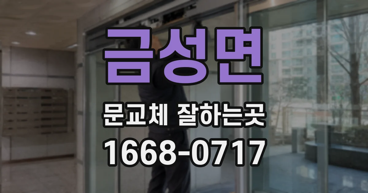 금성면 문교체 잘하는곳