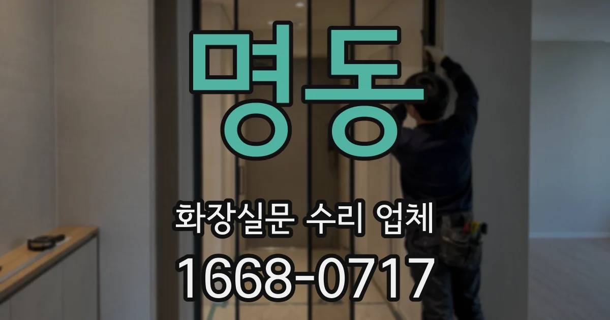 명동 화장실문 수리 업체