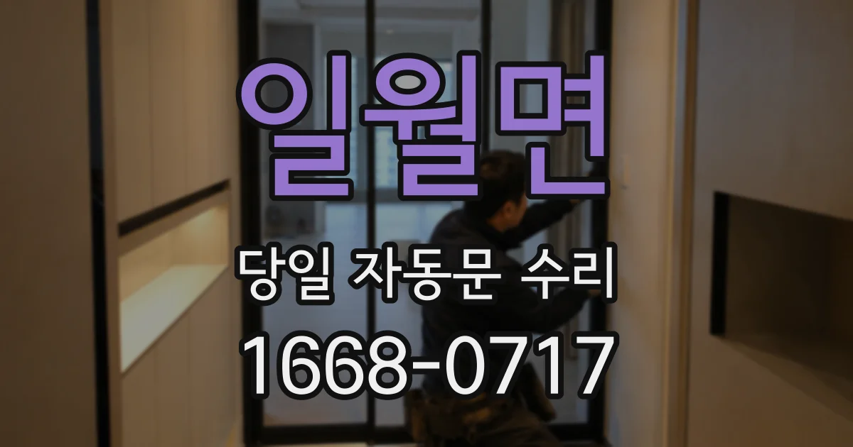일월면 당일 자동문 수리