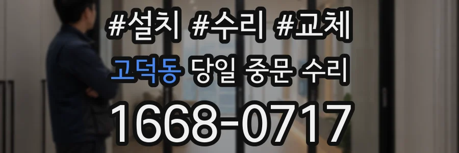 고덕동 당일 중문 수리
