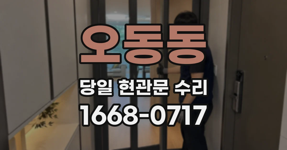 오동동 당일 현관문 수리